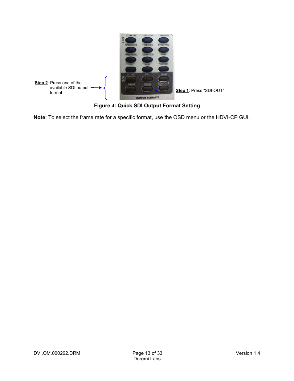 Doremi DSDI-20s User Manual | Page 13 / 33