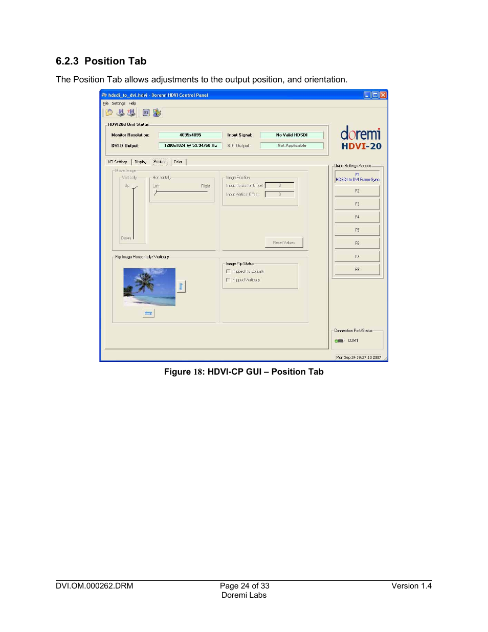 3 position tab | Doremi DSDI-20s User Manual | Page 24 / 33