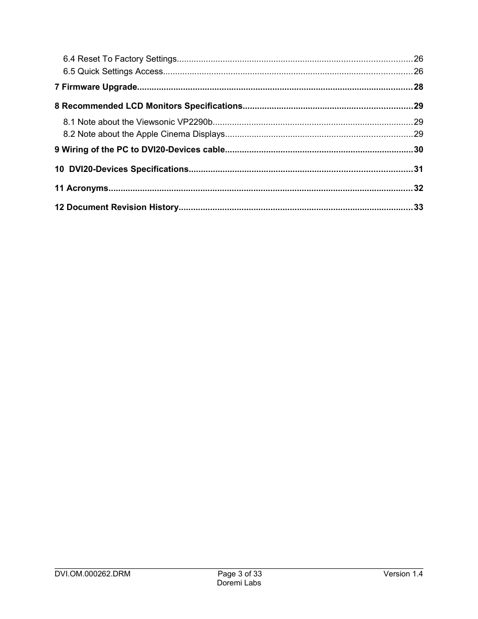 Doremi DSDI-20s User Manual | Page 3 / 33