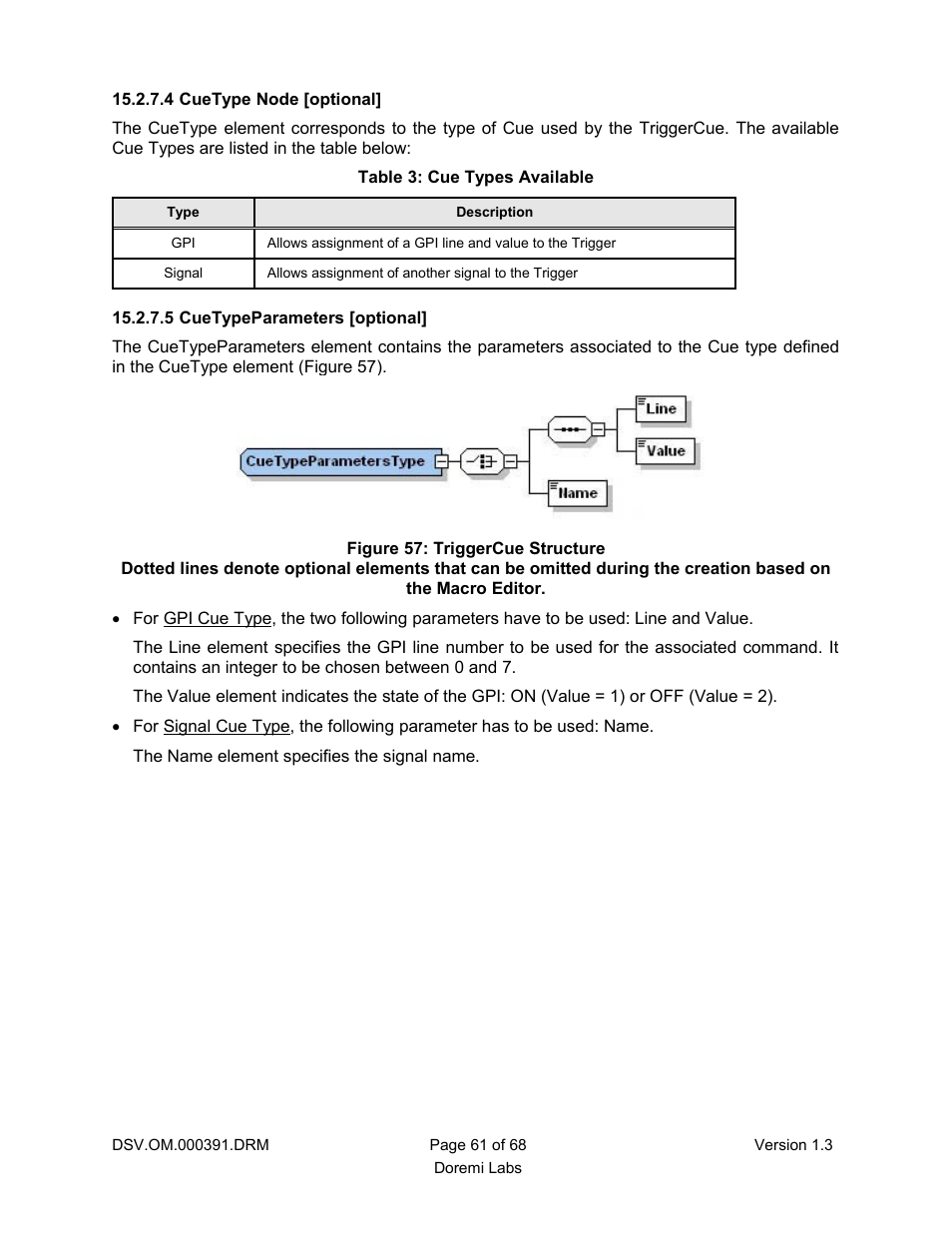 4 cuetype node [optional, 5 cuetypeparameters [optional | Doremi DSV-J2 User Manual | Page 61 / 68