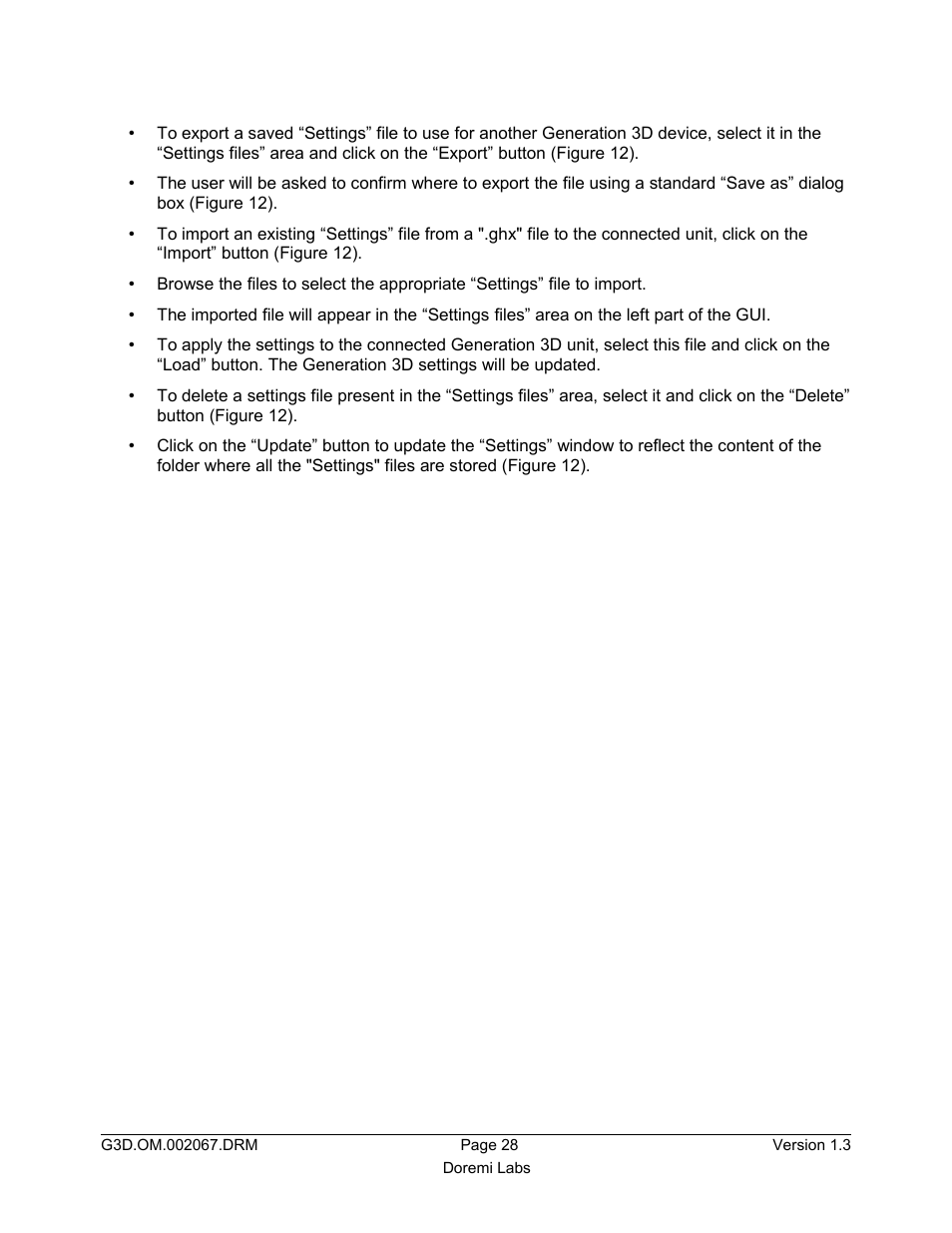Doremi GENeration3D User Manual | Page 28 / 40