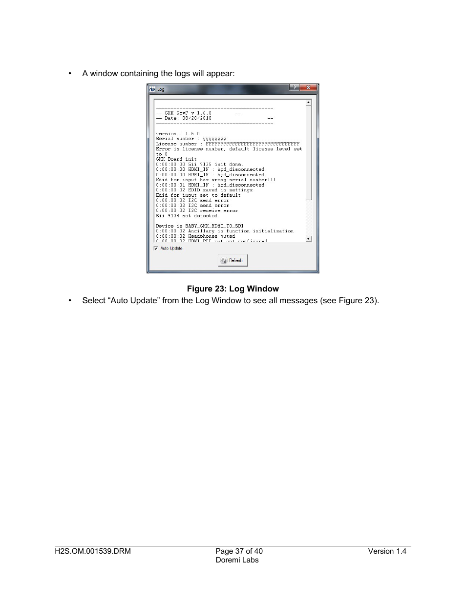 Doremi H2S-30 User Manual | Page 37 / 40