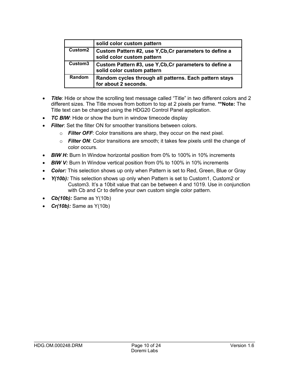 Doremi HDG-20 User Manual | Page 10 / 24