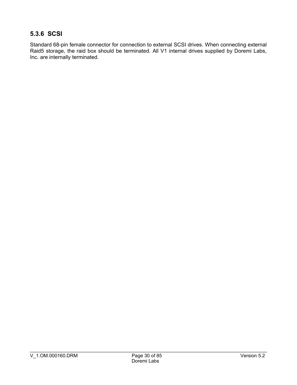 6 scsi | Doremi MCSHD User Manual | Page 30 / 85