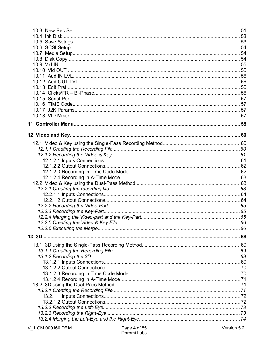 Doremi MCSHD User Manual | Page 4 / 85