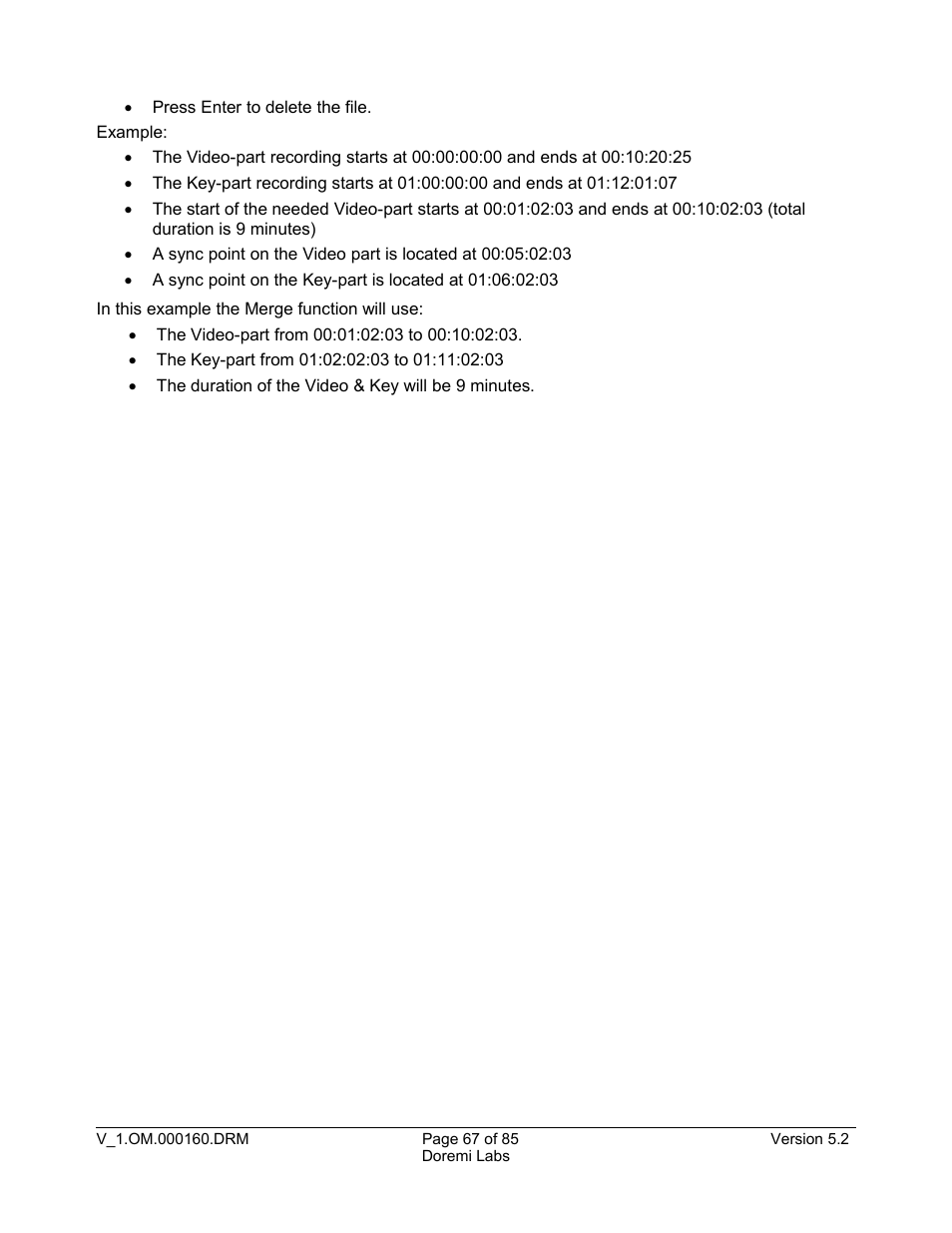Doremi MCSHD User Manual | Page 67 / 85