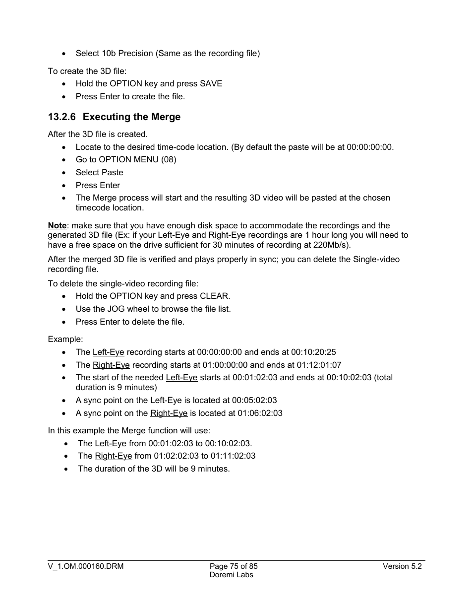 6 executing the merge | Doremi MCSHD User Manual | Page 75 / 85