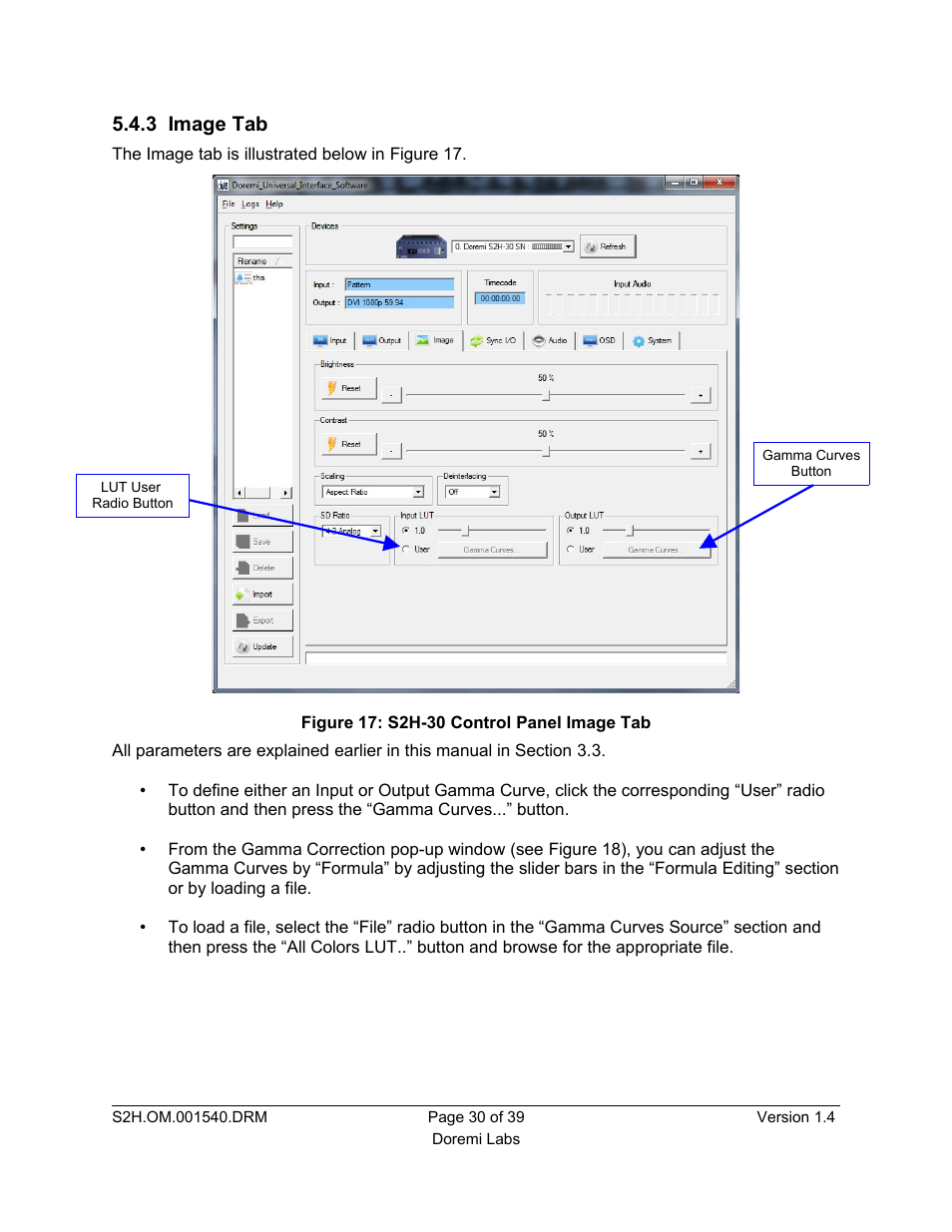 3 image tab | Doremi S2H-30 User Manual | Page 30 / 39