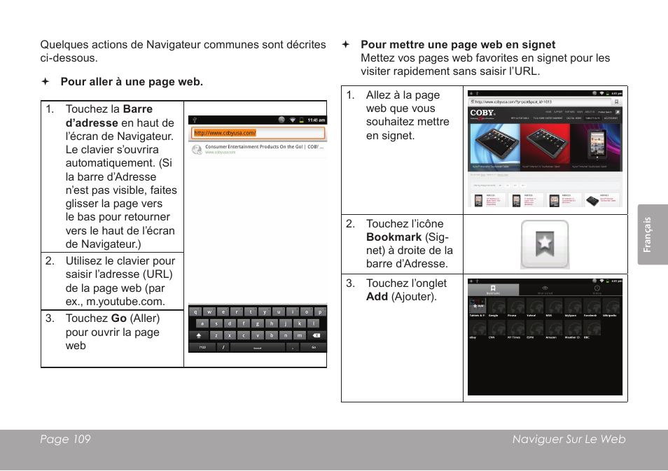 COBY electronic MID1126 User Manual | Page 109 / 127