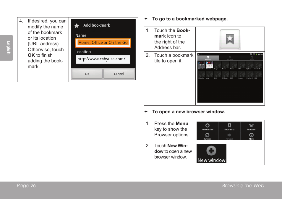 COBY electronic MID1126 User Manual | Page 26 / 127