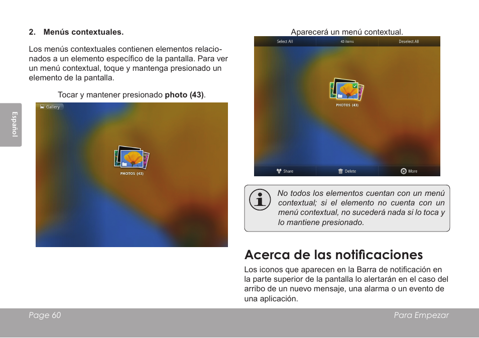 Acerca de las notificaciones | COBY electronic MID1126 User Manual | Page 60 / 127