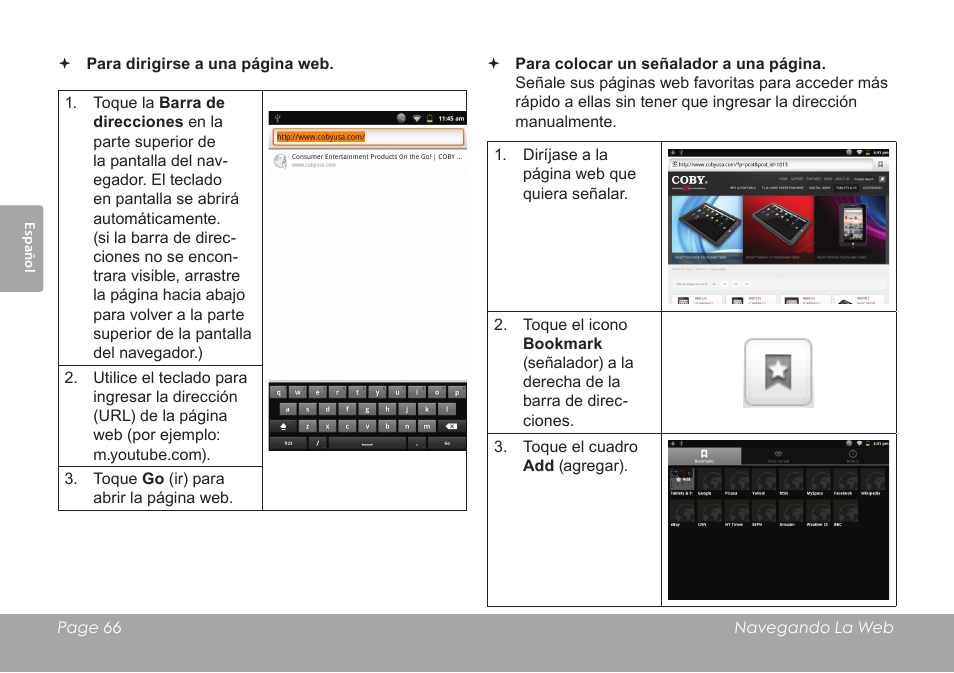COBY electronic MID1126 User Manual | Page 66 / 127