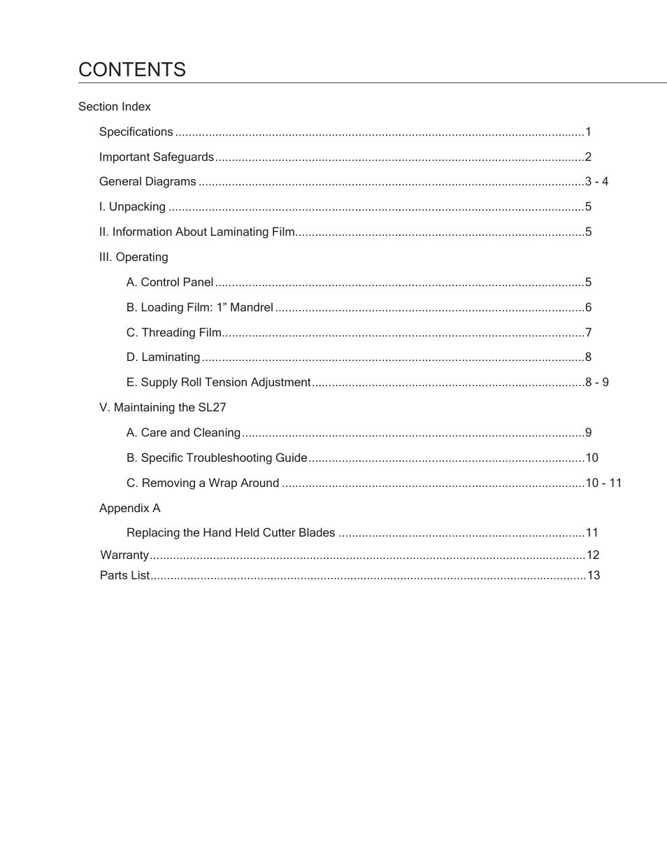 Drylam SL27 Roller Laminator User Manual | Page 2 / 17