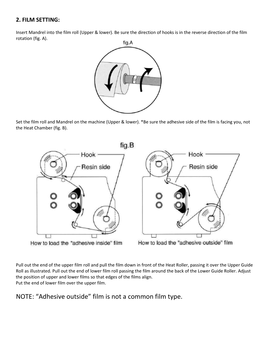 Film setting | Drylam Fujipla LPE3510 Roller Laminator User Manual | Page 5 / 11