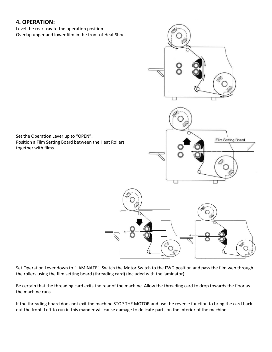 Operation | Drylam Fujipla LPE3510 Roller Laminator User Manual | Page 7 / 11