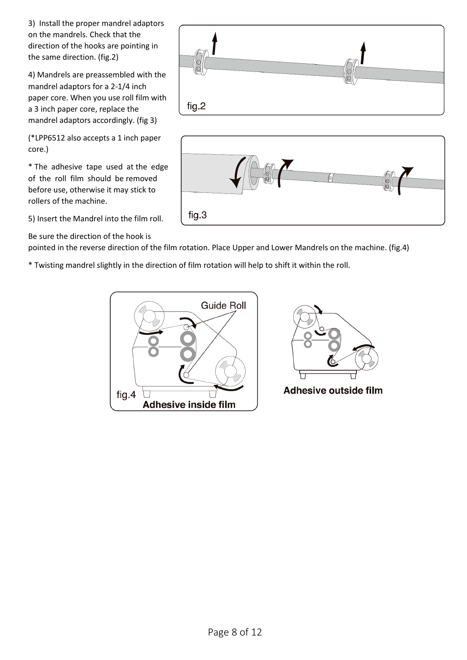 Page 8 of 12 | Drylam Fujipla LPP6512 Roller Laminator User Manual | Page 8 / 12