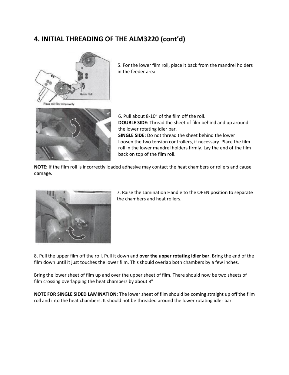 Initial threading of the alm3220 (cont’d) | Drylam Fujipla ALM3220 User Manual | Page 18 / 48