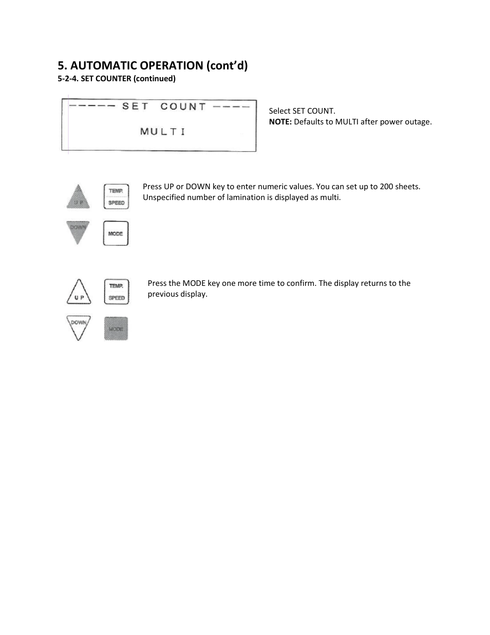 Automatic operation (cont’d) | Drylam Fujipla ALM3220 User Manual | Page 31 / 48