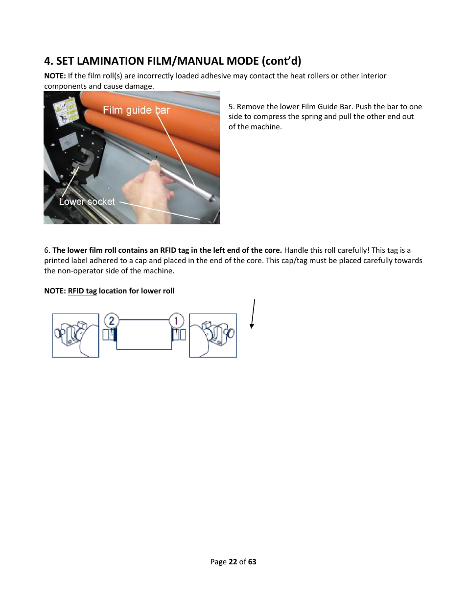 Set lamination film/manual mode (cont’d) | Drylam Fujipla ALM3222 User Manual | Page 22 / 63