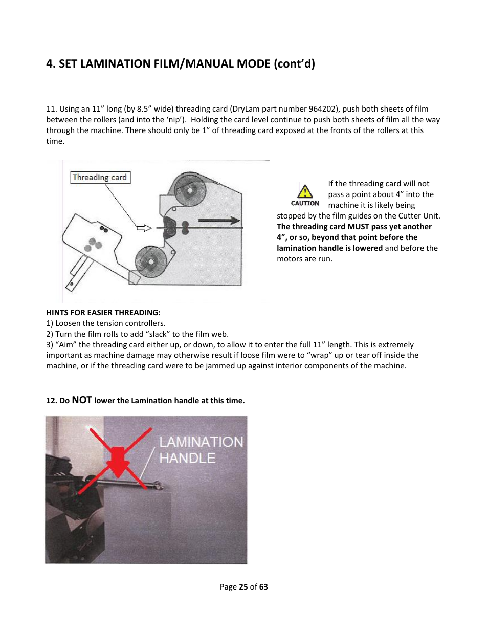 Set lamination film/manual mode (cont’d) | Drylam Fujipla ALM3222 User Manual | Page 25 / 63