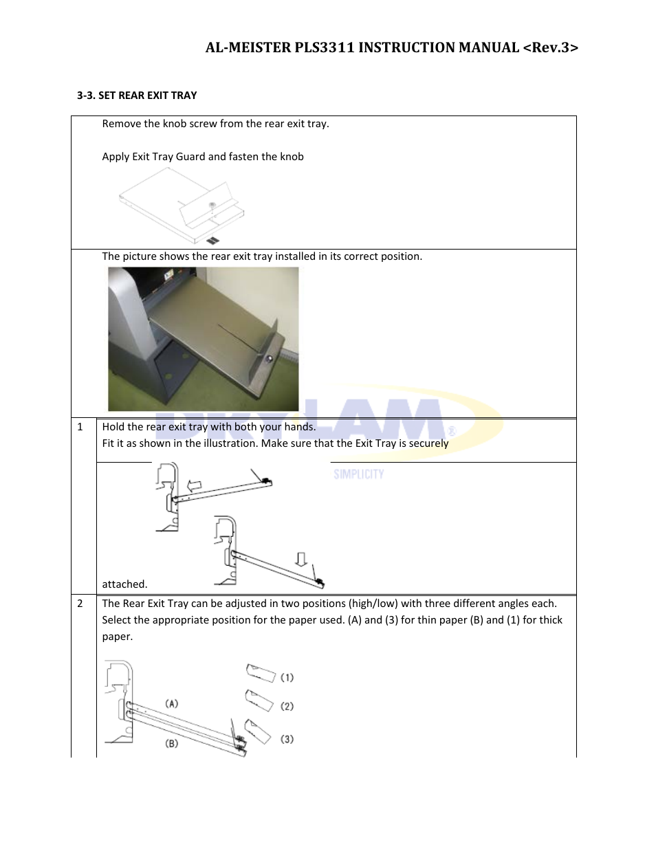 Drylam Fujipla PLS3311 User Manual | Page 16 / 59