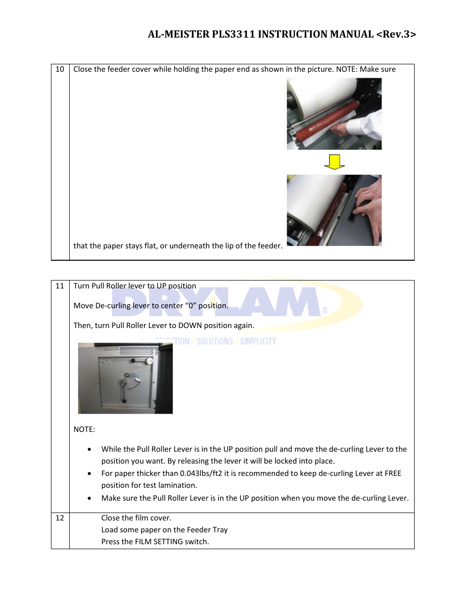 Drylam Fujipla PLS3311 User Manual | Page 24 / 59