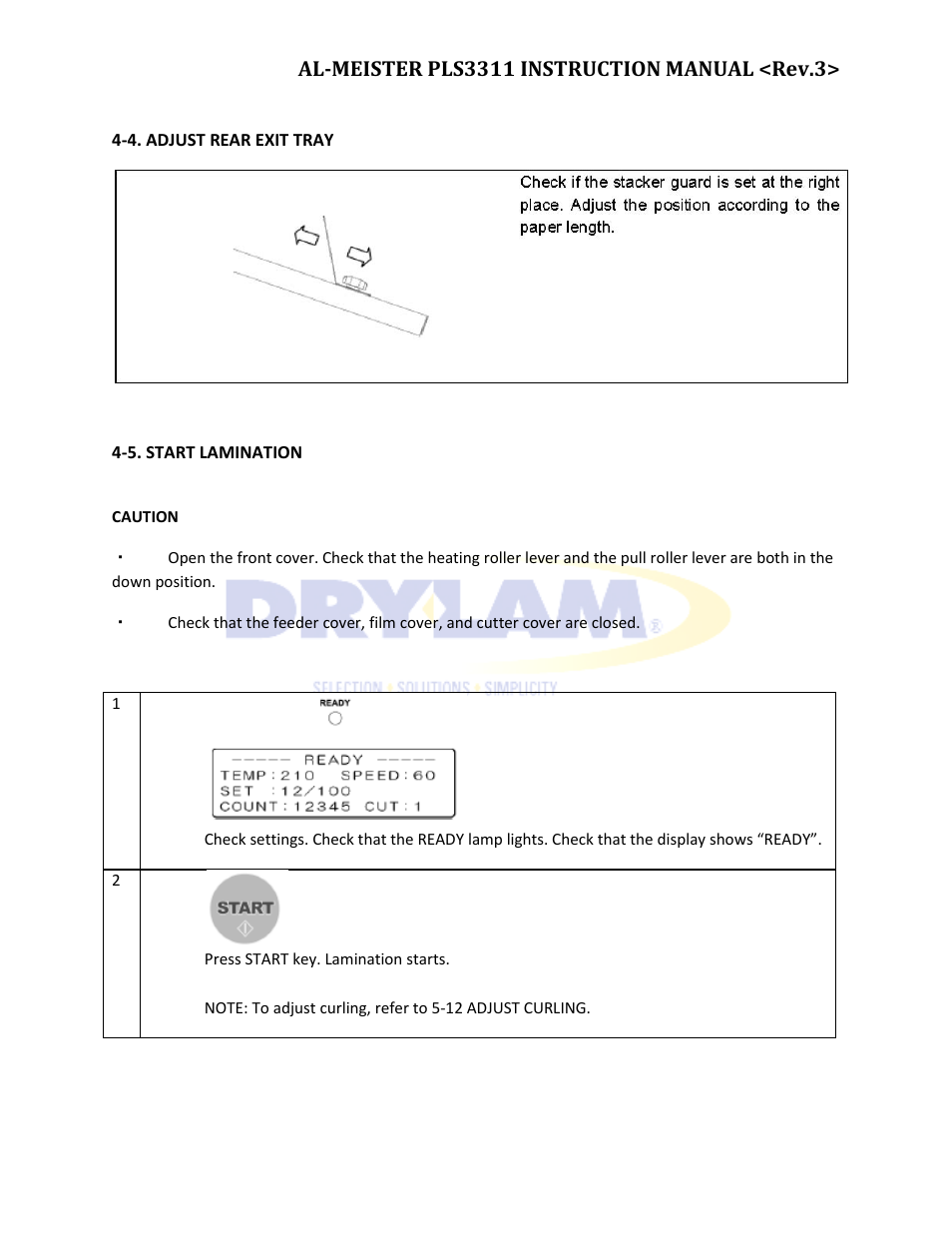 Drylam Fujipla PLS3311 User Manual | Page 26 / 59