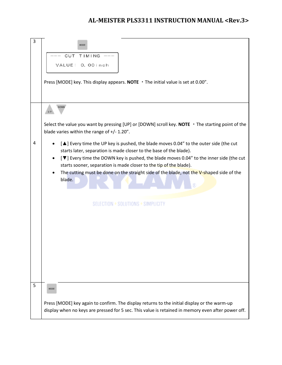 Drylam Fujipla PLS3311 User Manual | Page 35 / 59