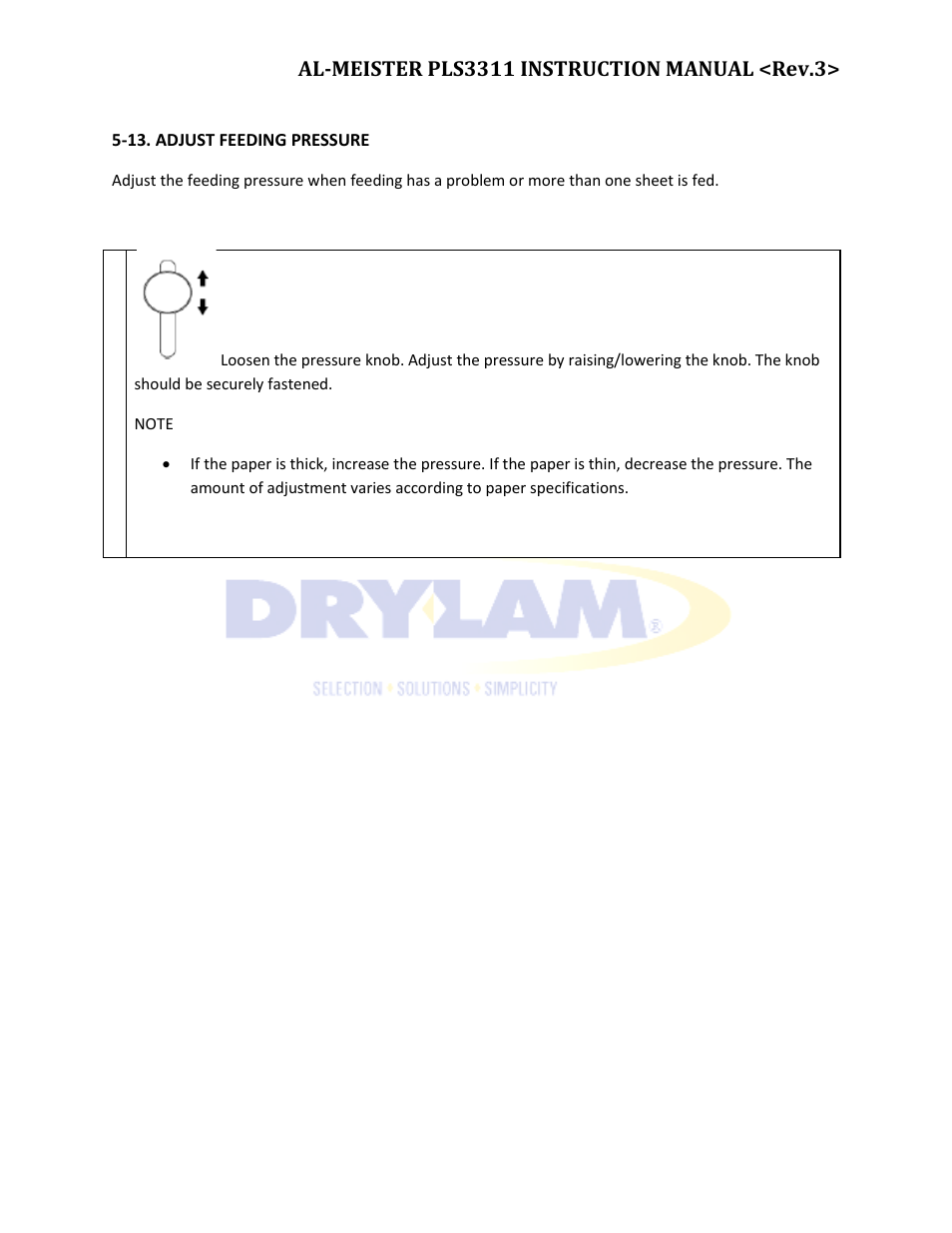 Drylam Fujipla PLS3311 User Manual | Page 47 / 59