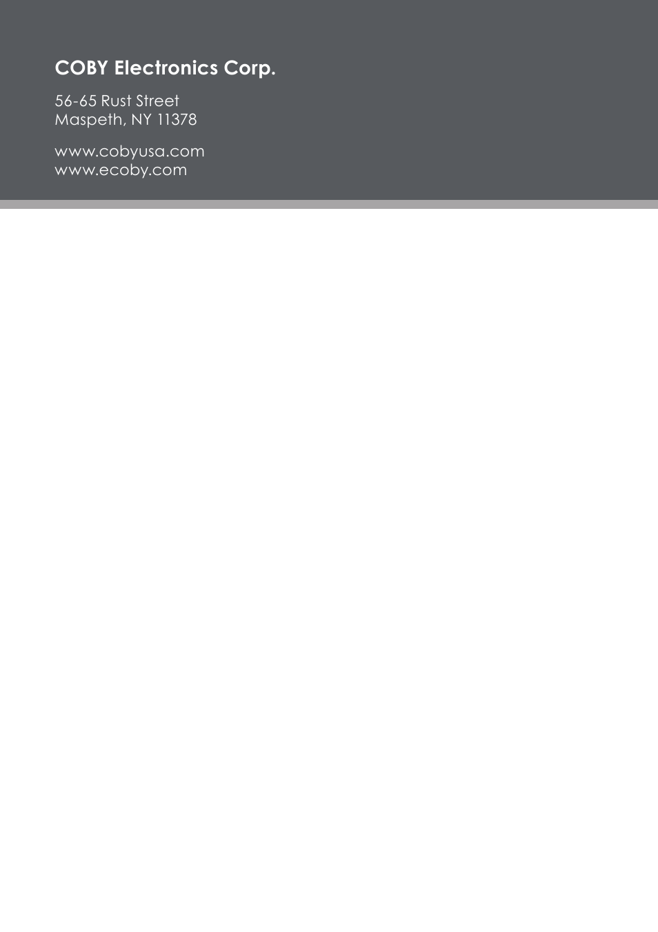 Coby electronics corp | COBY electronic DP-562 User Manual | Page 44 / 44