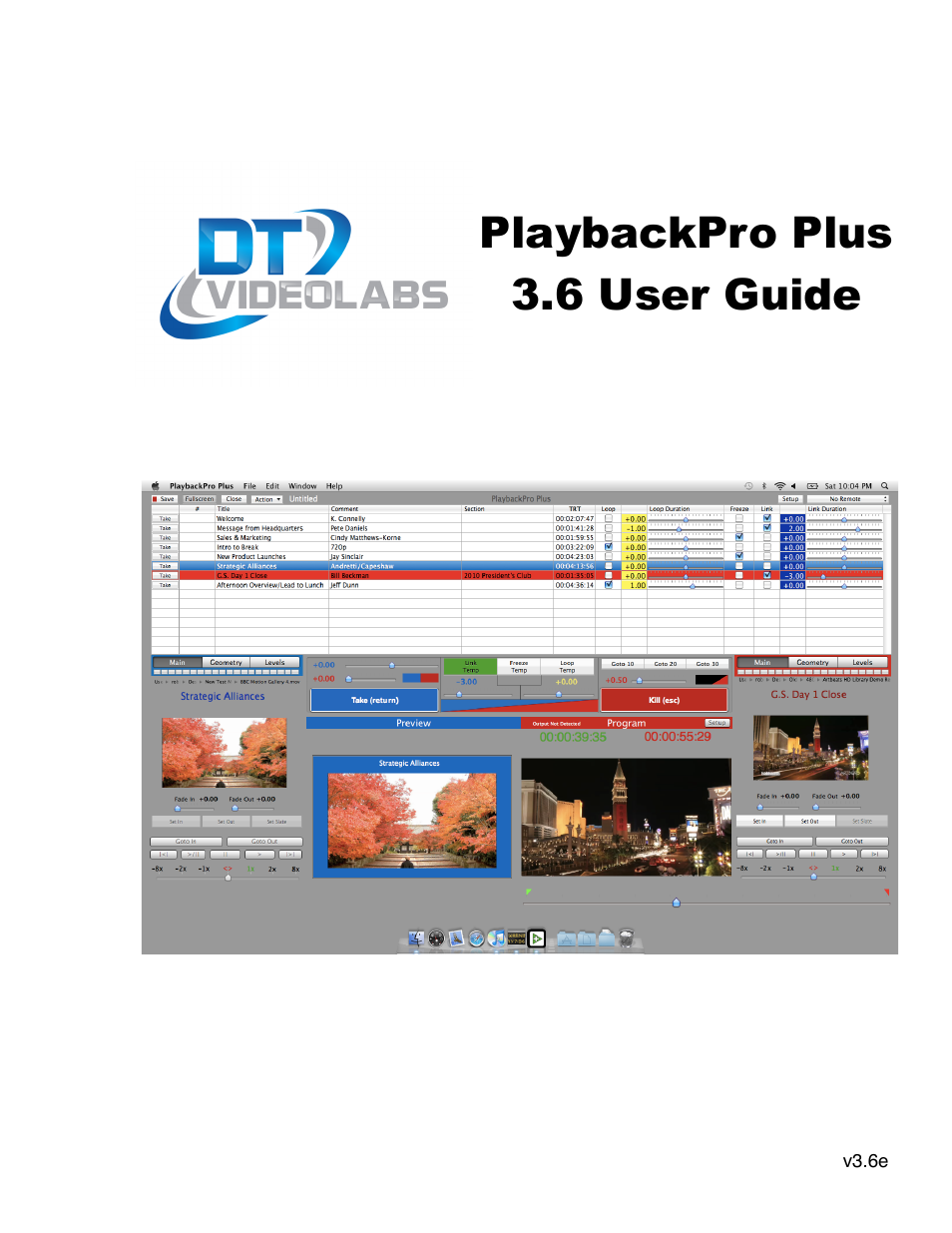 DT Videolabs PlaybackPro Plus User Manual | 22 pages