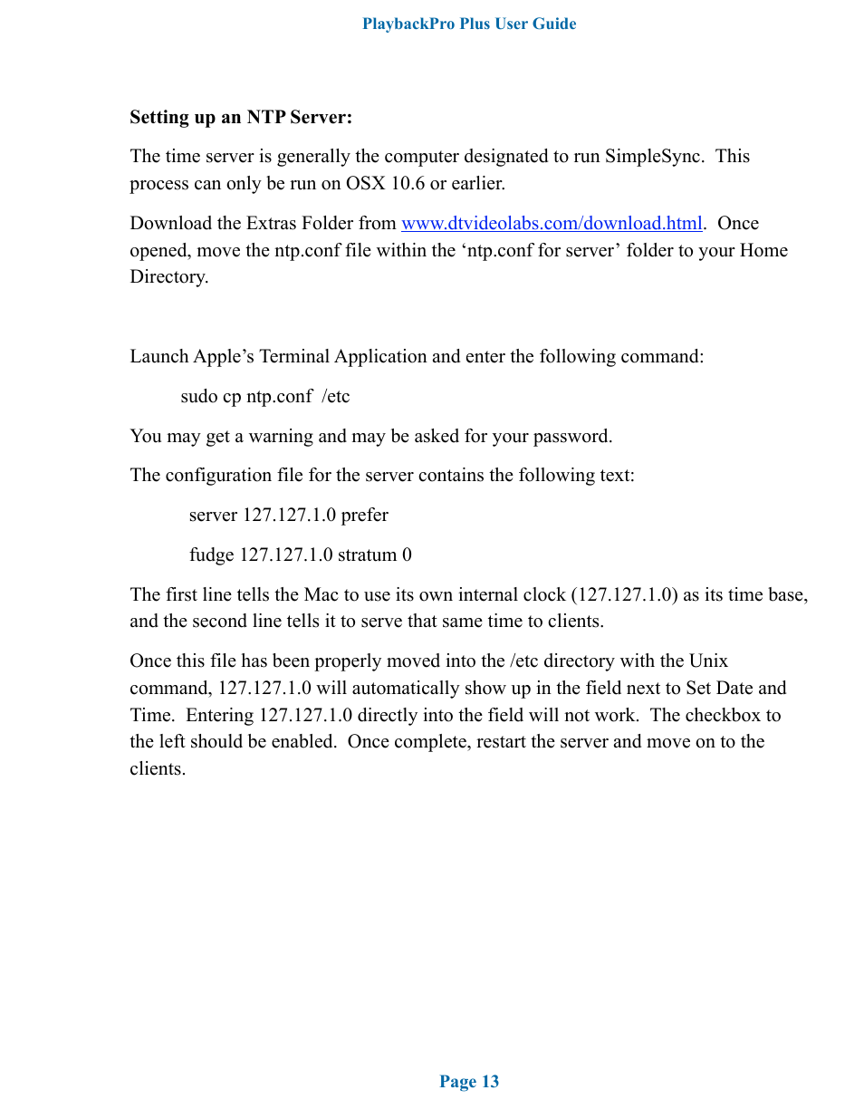 DT Videolabs PlaybackPro Plus User Manual | Page 14 / 22
