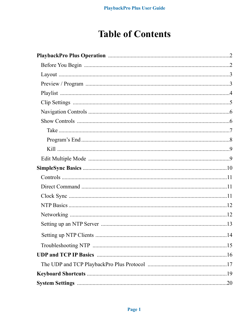 DT Videolabs PlaybackPro Plus User Manual | Page 2 / 22