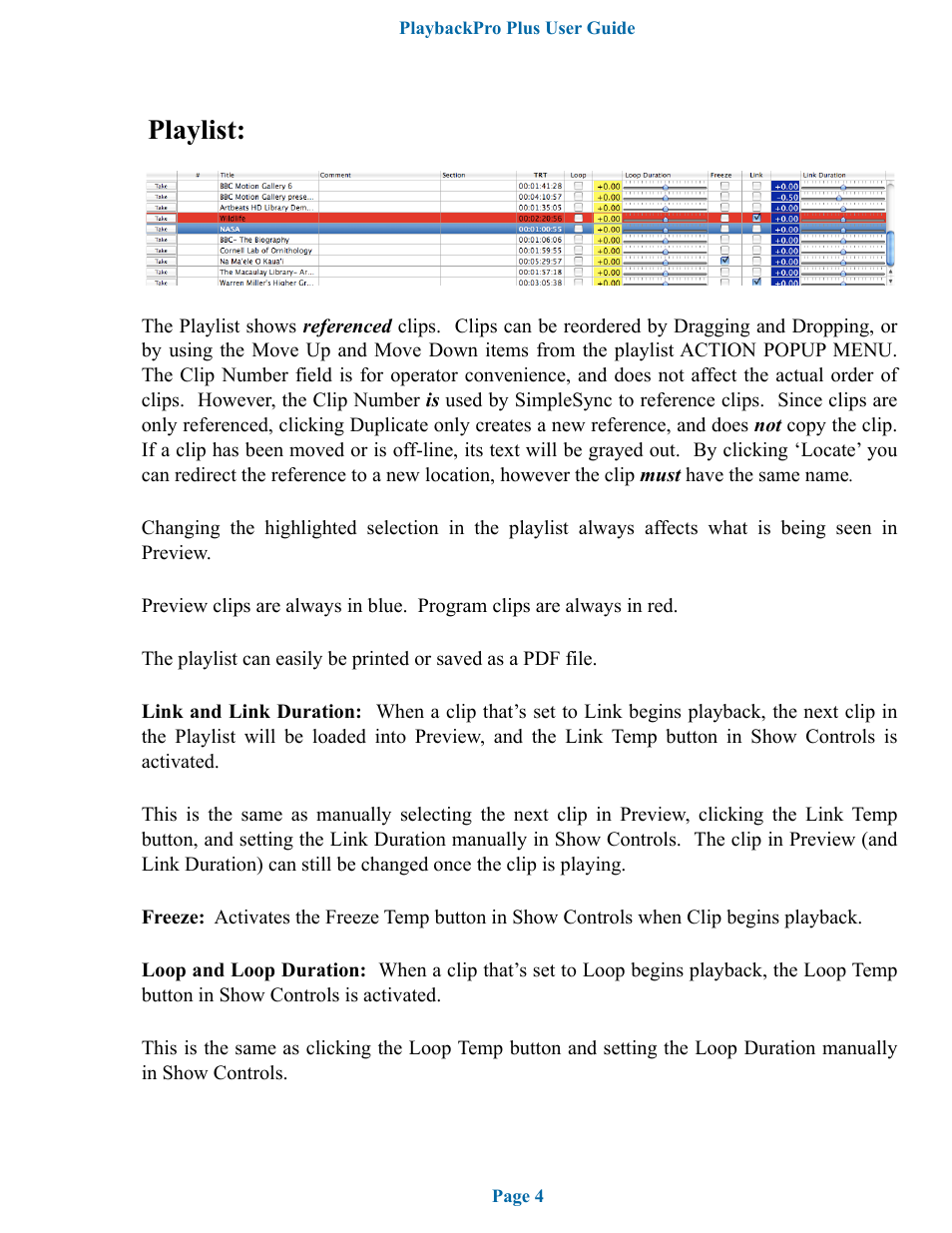 Playlist | DT Videolabs PlaybackPro Plus User Manual | Page 5 / 22