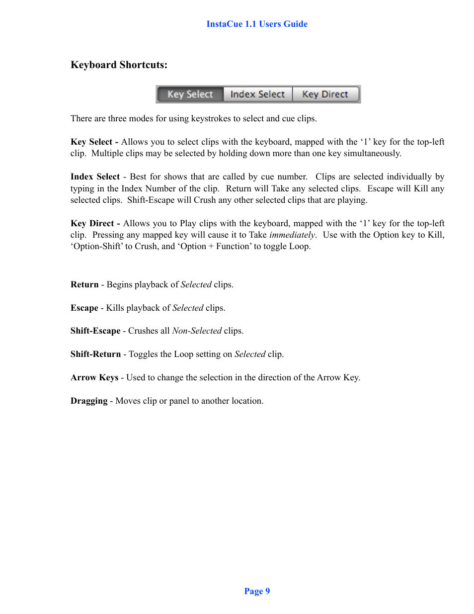 DT Videolabs InstaCue User Manual | Page 10 / 12