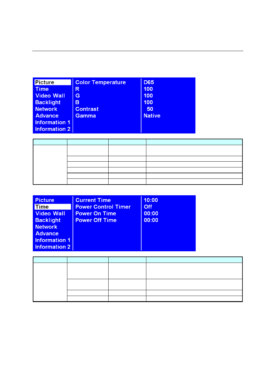 Navigating the on screen display (osd) menu | DynaScan 55″ 3000 nit High Brightness LCD with Super Narrow Bezel DS551LX4 User Manual | Page 20 / 29