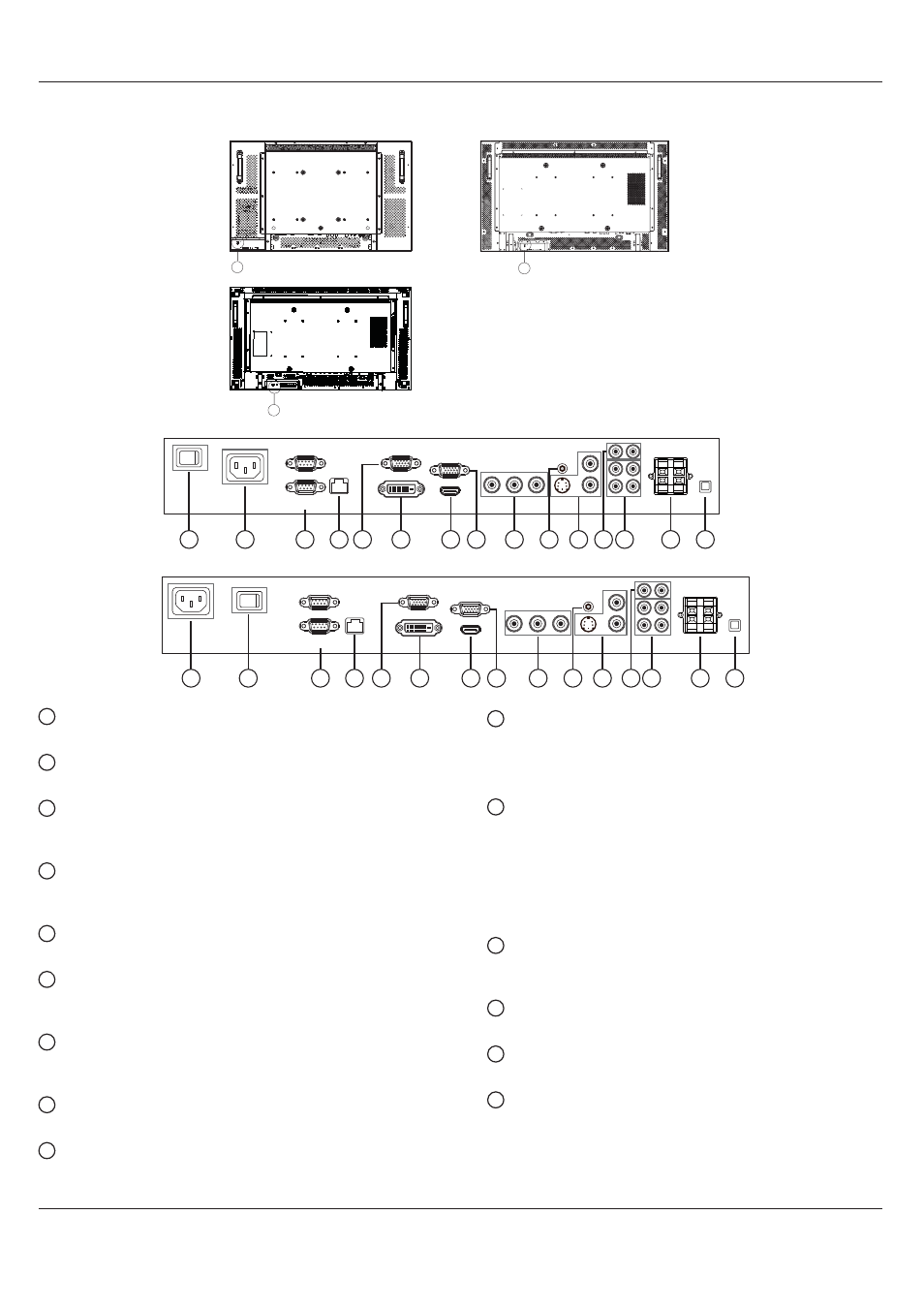 Input/output terminals | DynaScan 46″ Video Wall Super Narrow Bezel LCD DS46LX2 User Manual | Page 15 / 44