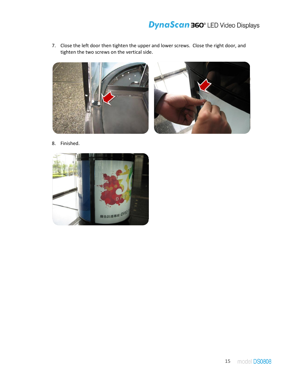 DynaScan Indoor 360 Degree LED Video Display DS0808 User Manual | Page 15 / 21