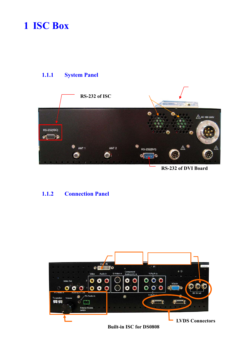 1 isc box, 1 isc panels | DynaScan Indoor 360 Degree LED Video Display DS0808 User Manual | Page 3 / 10
