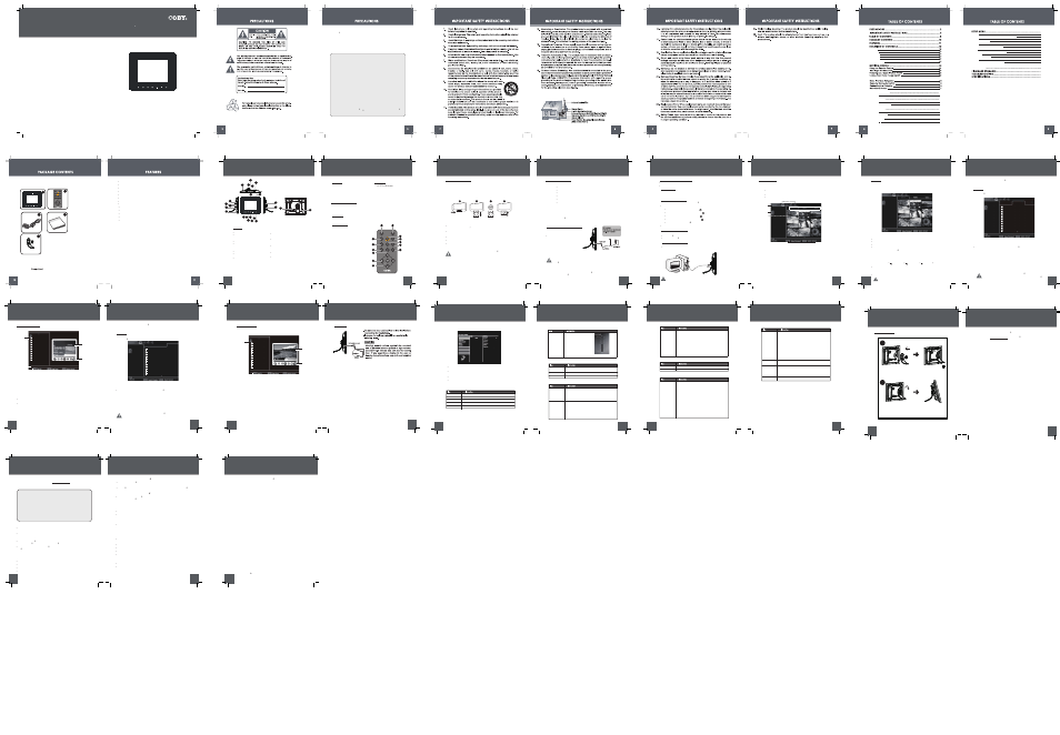 COBY electronic DP870 User Manual | 1 page