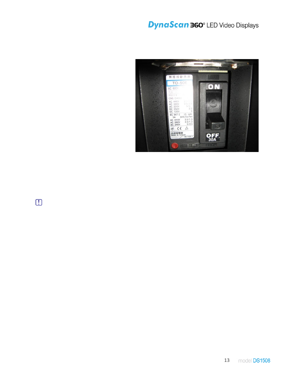 Turning on the display, Display on / off manually | DynaScan Indoor 360 Degree LED Video Display DS1508 User Manual | Page 13 / 19