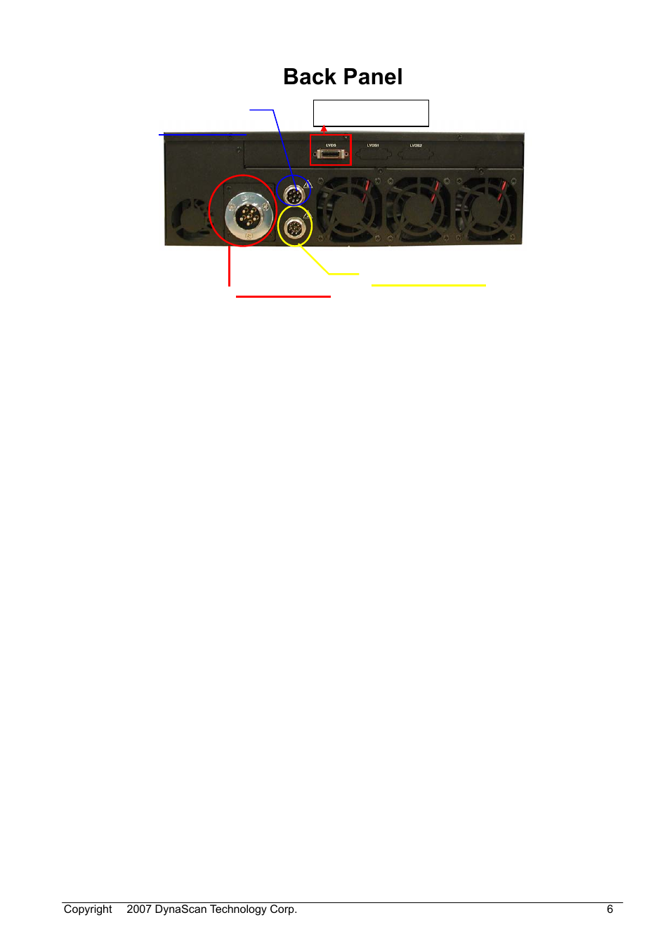 Back panel | DynaScan Outdoor 360 Degree LED Video Display DS0706 User Manual | Page 11 / 27