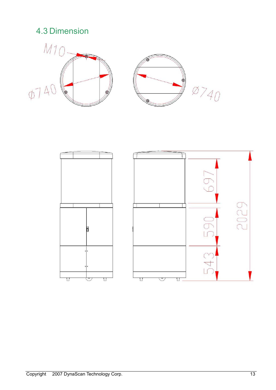 3 dimension | DynaScan Outdoor 360 Degree LED Video Display DS0706 User Manual | Page 18 / 27