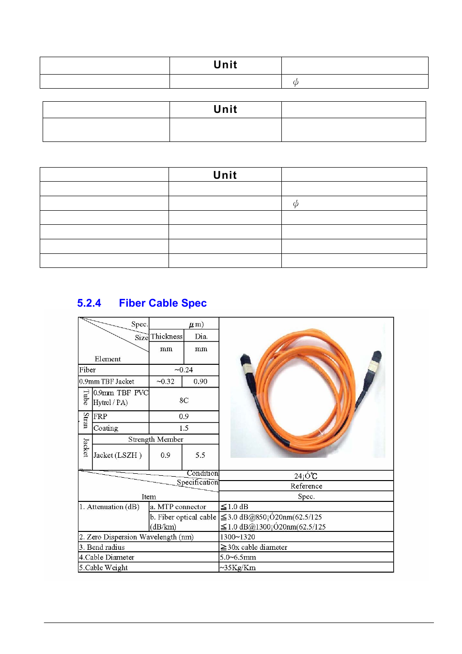 4 fiber cable spec | DynaScan Outdoor 360 Degree LED Video Display DS3522 User Manual | Page 24 / 29