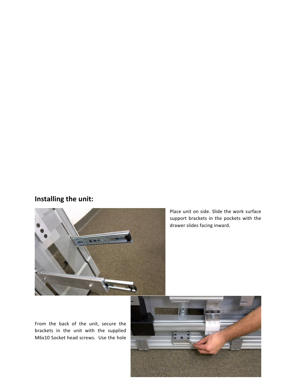 Installing the unit | Ergotech One-Touch FlexView User Manual | Page 4 / 13