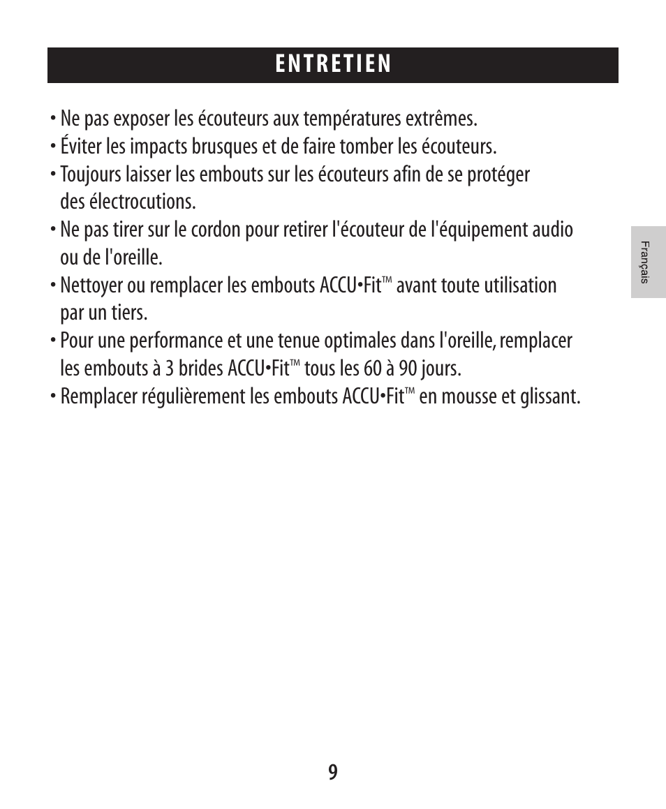 About et ymotic research entretien | Etymotic ER•4® microPro® Earphones User Manual | Page 20 / 62