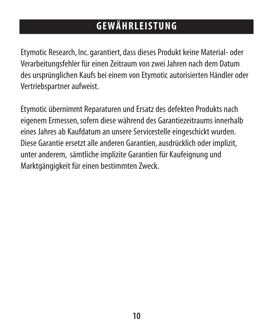 Etymotic ER•4® microPro® Earphones User Manual | Page 31 / 62