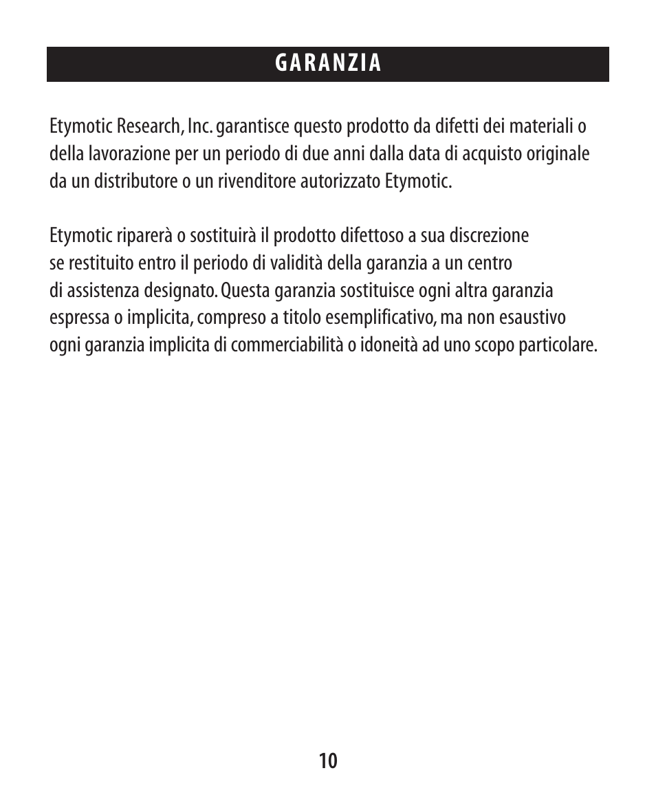 Etymotic ER•4® microPro® Earphones User Manual | Page 51 / 62