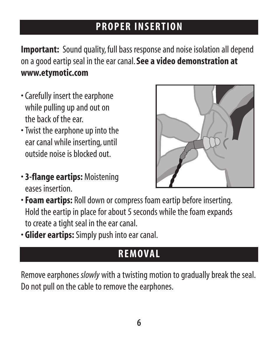 Etymotic ER•4® microPro® Earphones User Manual | Page 7 / 62
