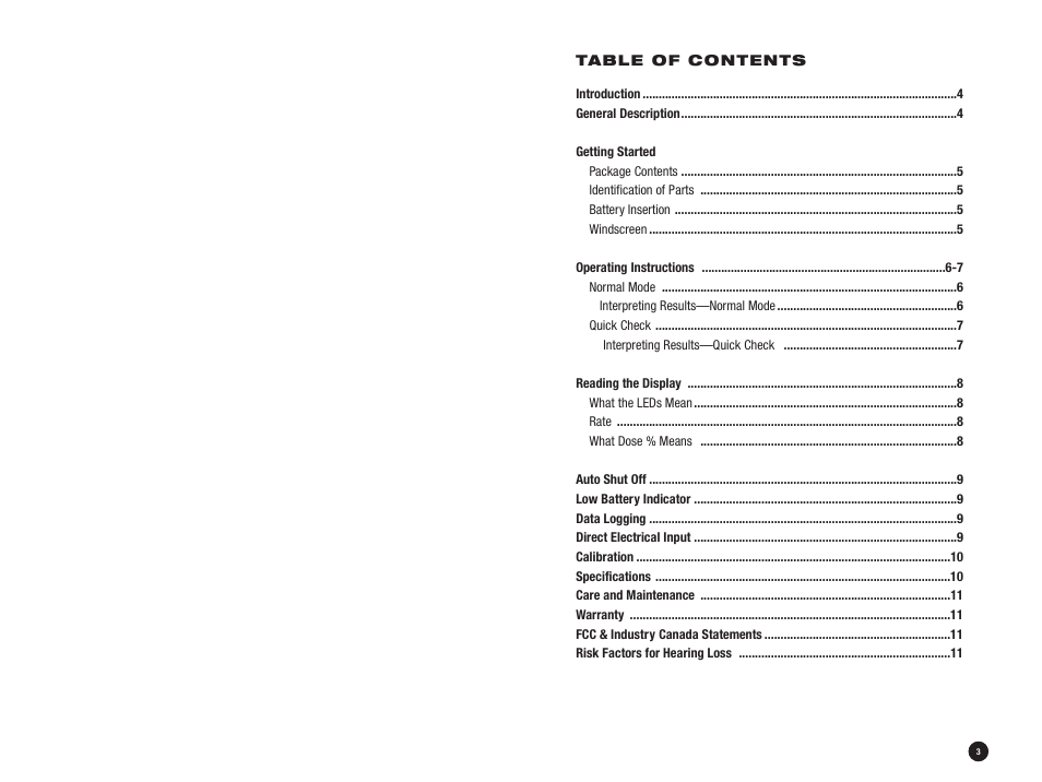 Etymotic ER•200 Personal Noise Dosimeter User Manual | Page 2 / 11